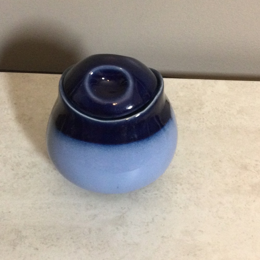 NWT Sango Nova Blue Ceramic Sugar Jar